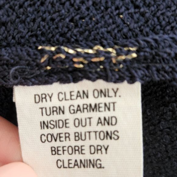 ST. JOHN EVENING Navy & Gold Nautical/Ocean Themed Sweater - Picture 13 of 13